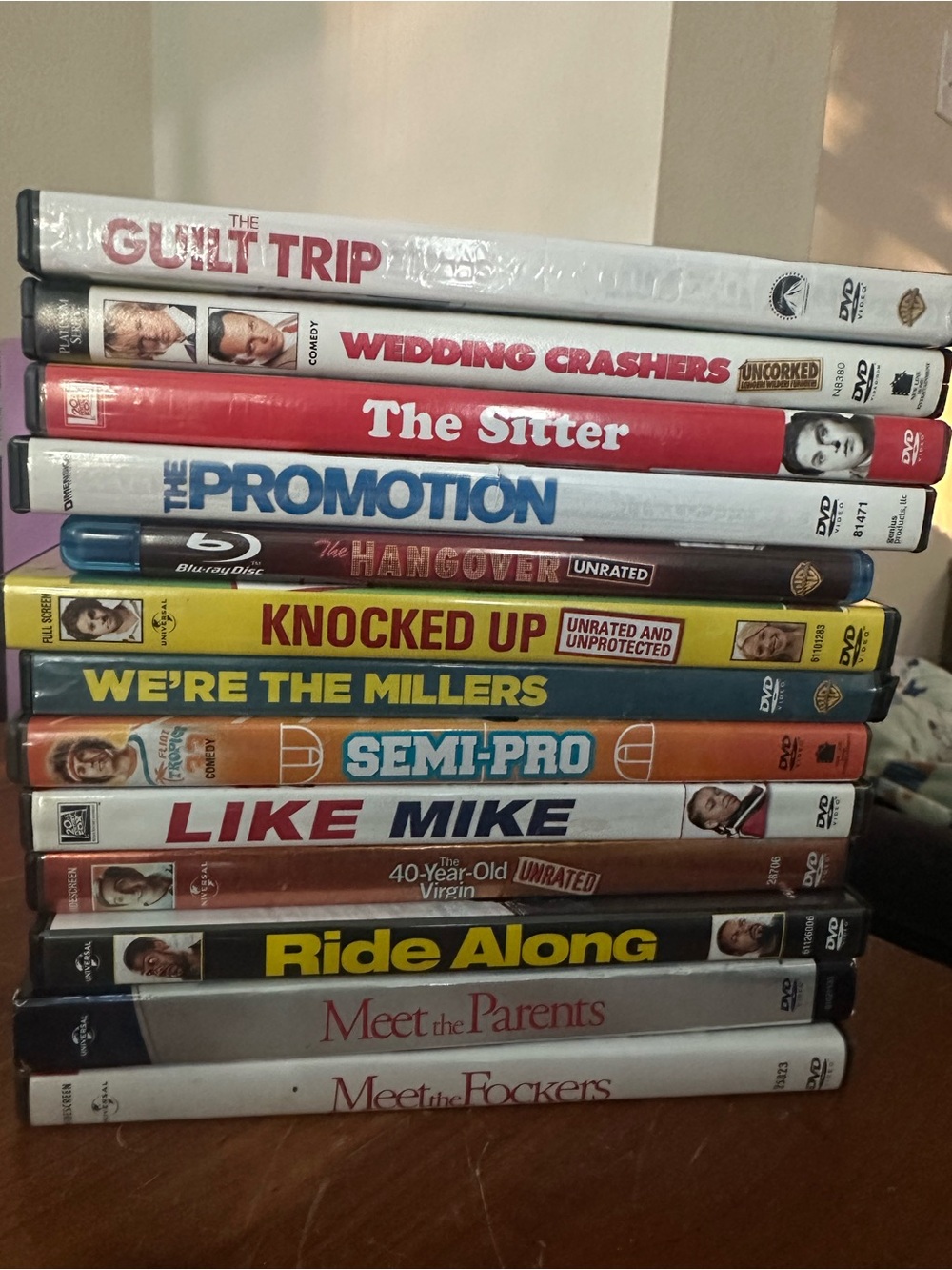 Comedy DVD, Blu-ray light wedding crashers hangover knocked up 13 movies